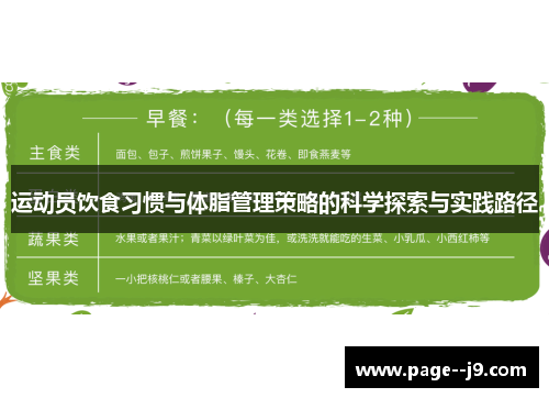 运动员饮食习惯与体脂管理策略的科学探索与实践路径